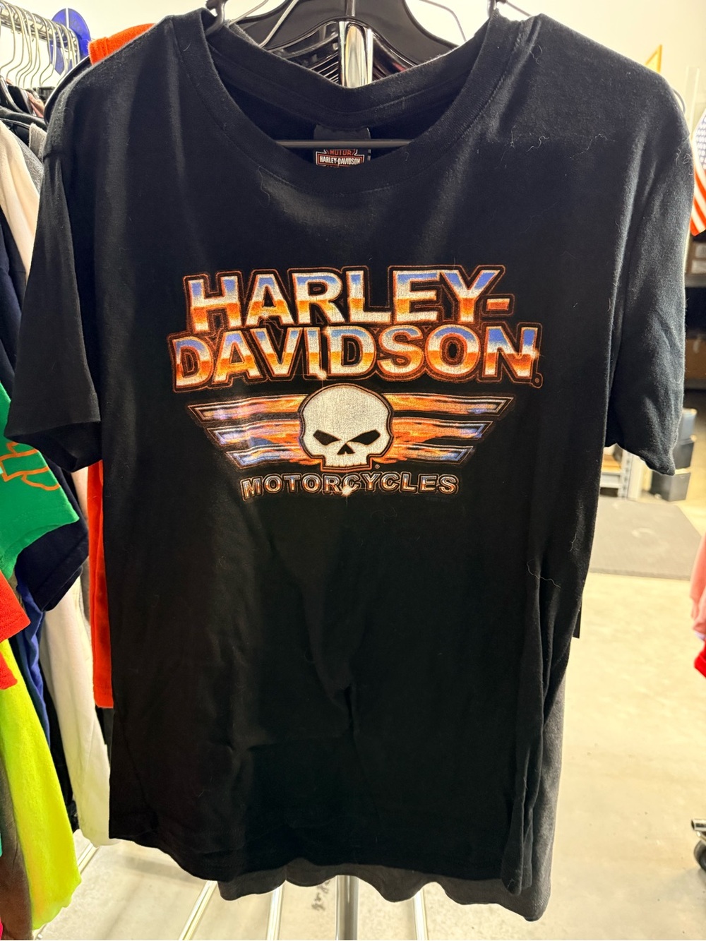Harley-Davidson ladies Black Graphic Skull Logo Tee